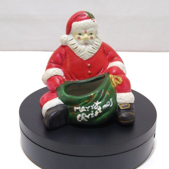 Santa Claus Ceramic Figurine Trinket Dish Vintage Great Condition - Picture 3 of 8